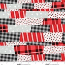 The Cool Club Flannel by Art By Bella - Patchwork in Red