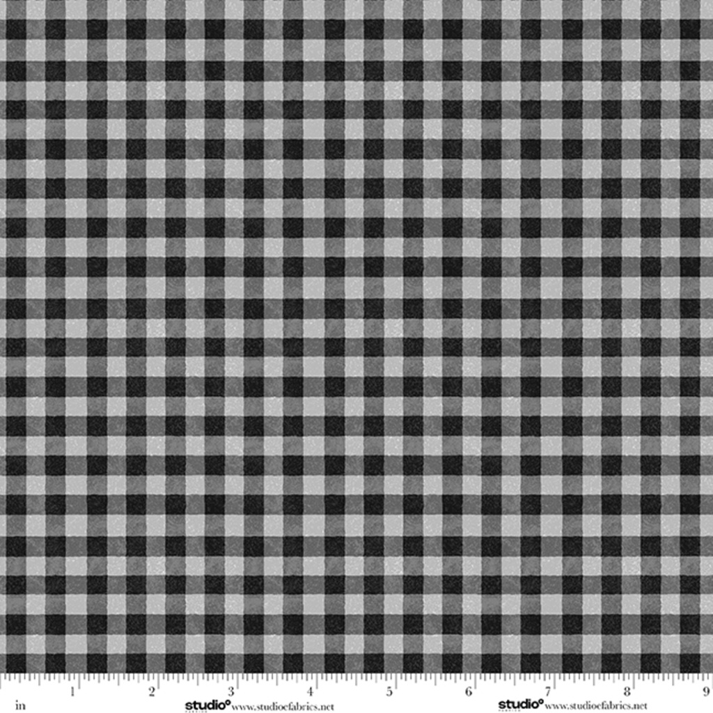 The Cool Club Flannel by Art By Bella - Gingham in Charcoal