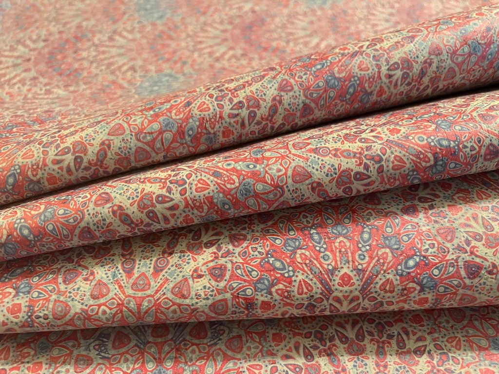 Cork Fabric - Fan Mandala