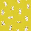 Lofi Linens by Rashida Coleman Hale - Rabbeats in Citron