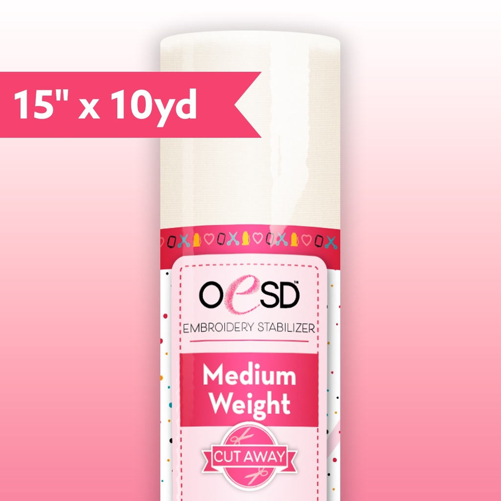 OESD - Medium Weight CutAway White 15in x 10yd