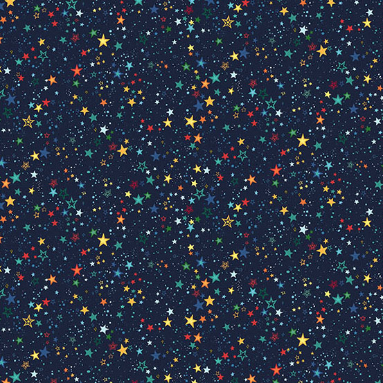 Orbit by Makower UK - Starlight in Blue