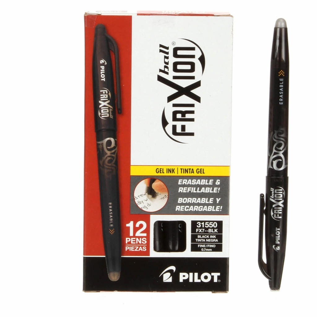 Frixion Pen Black Fine Point 0.7mm Heat Erase