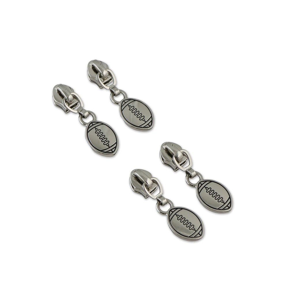 Football Zipper Pulls by Sallie Tomato - 4pk