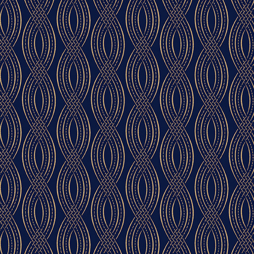 Majestic Garden by Benartex - Majestic Trellis in Navy
