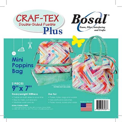 Bosal Craf-tex Plus Mini Poppins Bag White 9" x 7"