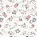 Stars & Stripes by Funny Girl - Postage Toss in Patriotic