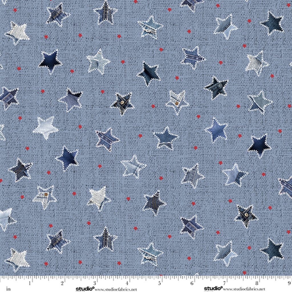 Stars & Stripes by Funny Girl - Star Patches in Slate
