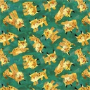 Animal Kingdom by Gareth Lucas - Solitary Lynx in Pine Green