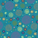 Paisley Pop Flannel by QT Fabrics - Dotted Circles in Turquoise