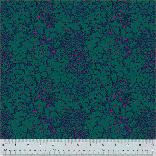 [54016-12] Botanica by Sally Kelly - Periwinkle in Teal 