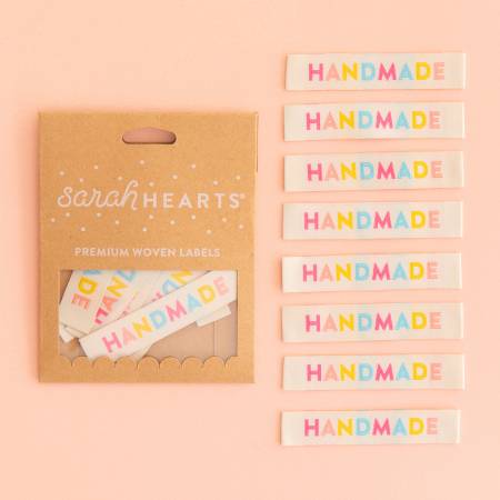 [LP101] Sew in Label - Colorful "Handmade" 8ct