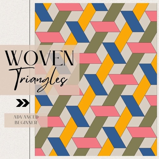 [WVTRIQLT] Paper Pattern - Woven Triangles Quilt by Cork and Thread