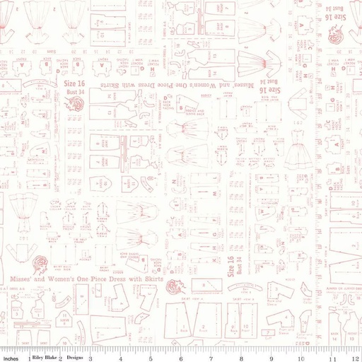 [C13599-CORAL] Home Town by Lori Holt - Patterns in Coral