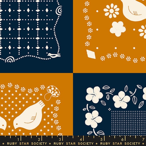 [RS4088 14] Sugar Maple by Alexia Abegg - Birdseed in Navy
