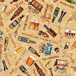 [30917A] Brewmaster by QT Fabrics - Beer Toss in Tan