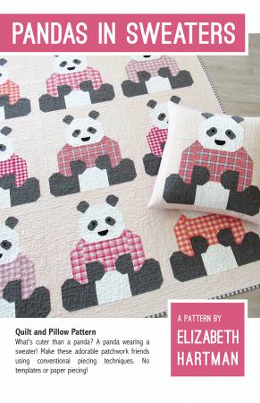 [EH064] Paper Pattern - Pandas in Sweaters by Elizabeth Hartman