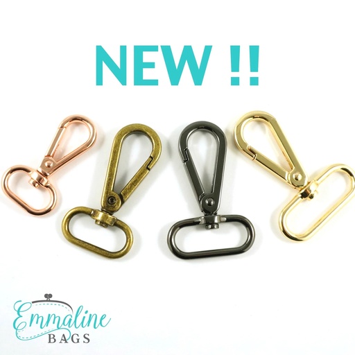 Swivel Snap Hooks - Flat Hook Profile 3/4" (18mm) 2 Pack