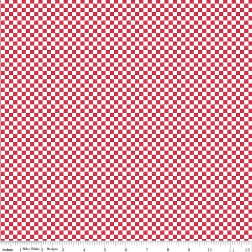 [C820-RED] Check Please! by Riley Blake Designs - 1/4" Check Red