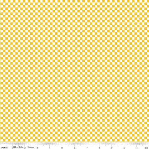 [C820-MUSTARD] Check Please! by Riley Blake Designs - 1/4" Check Mustard