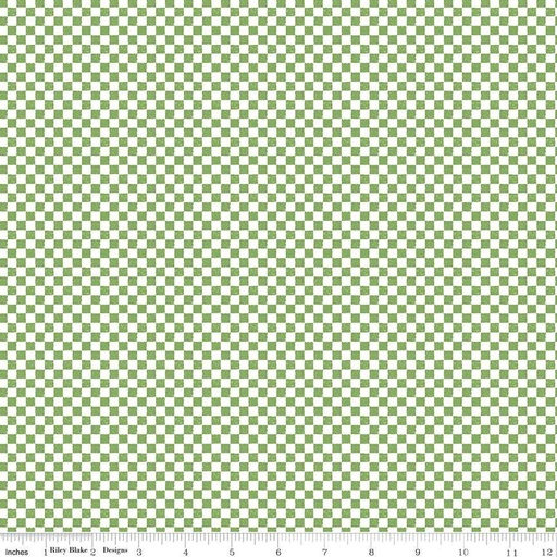 [C820-GREEN] Check Please! by Riley Blake Designs - 1/4" Check Green