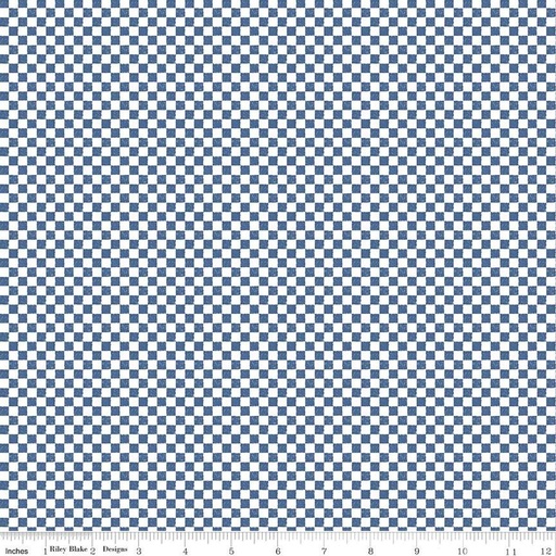 [C820-DENIM] Check Please! by Riley Blake Designs - 1/4" Check Denim