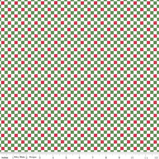 [C820-CHRISTMAS] Check Please! by Riley Blake Designs - 1/4" Check Christmas