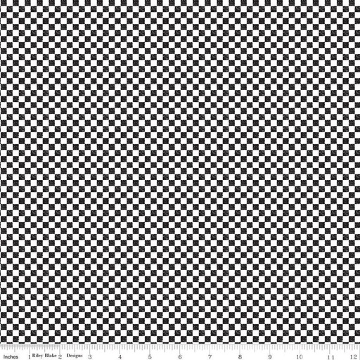 [C820-BLACK] Check Please! by Riley Blake Designs - 1/4" Check Black
