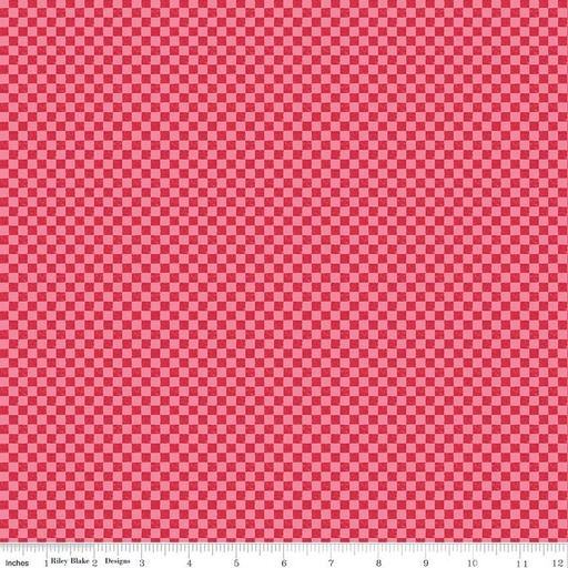 [C830-SWEETHEART] Check Please! by Riley Blake Designs - 1/4" Check Tone on Tone Sweetheart