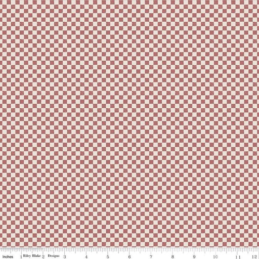 [C825-CANYONROSE] Check Please! by Riley Blake Designs - 1/4" Check Ivory Canyon Rose