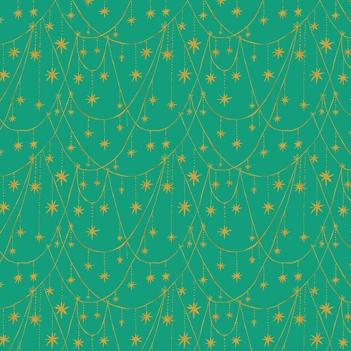 [STELLA-DFG3187P] Holly Jolly by Dear Stella - Star Garland in Peacock