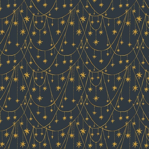 [STELLA-DFG3187S] Holly Jolly by Dear Stella - Star Garland in Slate