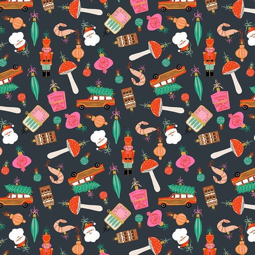 [STELLA-DFG3189S] Holly Jolly by Dear Stella - Christmas Ornaments in Slate