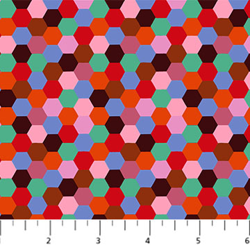 [AMT111-36V] Piecework by Anna Maria - Hexagons in Rustic