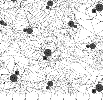 [91077-10WHITE] Mr. Bones Sews by Kimberlee Peers-Moore - Spider White