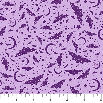 [91078-80LILAC] Mr. Bones Sews by Kimberlee Peers-Moore - Bats Lilac