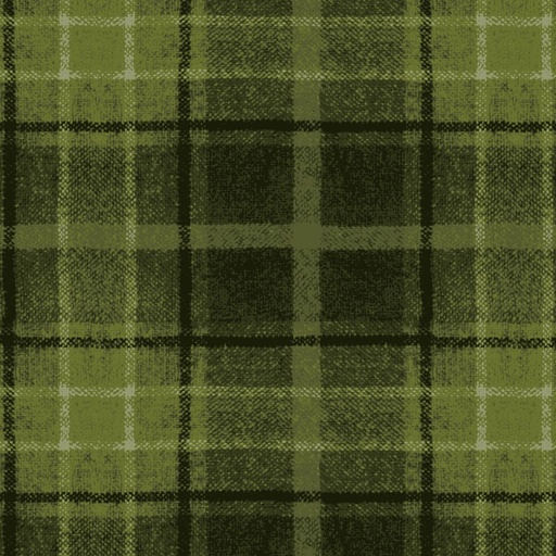 [MASF10896-G] Holly Jolly Flannel by Bonnie Sullivan - Big Plaid in Green
