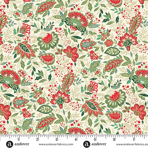 [MU-104-Q] Good Tidings by Makower UK - Sarasa in Cream