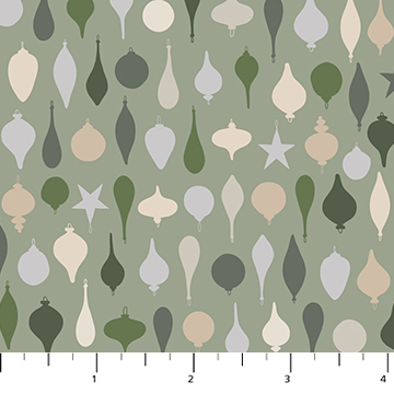 [91031M-71] Snowfall by Pippa Shaw - Baubles in Sage