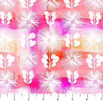 [91058-20PINK] Painted Garden by Josephine Kimberling - Dandelion Multi