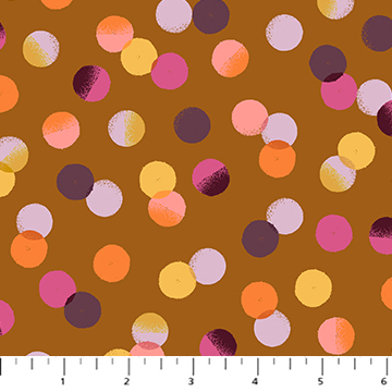 [91061-50OCHRE] Painted Garden by Josephine Kimberling - Multi Spots in Ochre
