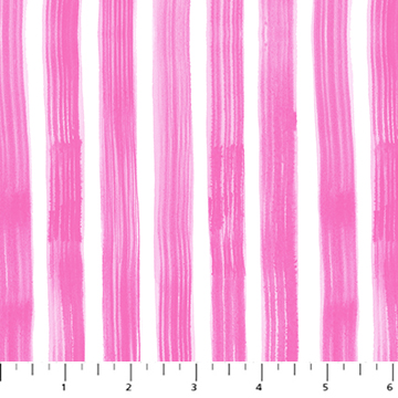 [91062-21PINK] Painted Garden by Josephine Kimberling - Stripe in Pink