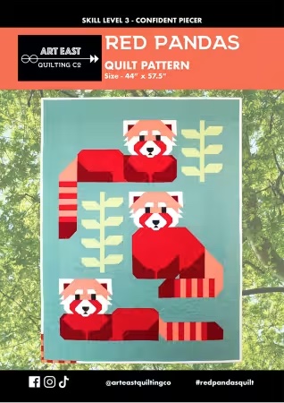 [AEQCRP0322] Paper Pattern - Red Pandas by Art East Quilting CO