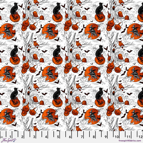 [PWRH126.WHITE] Costumes & Cobwebs by Rachel Hauer - SM Haunted Toile in White