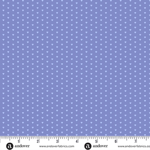 [A-1233-LB] Mini Heart by Andover Fabrics - Light Blue