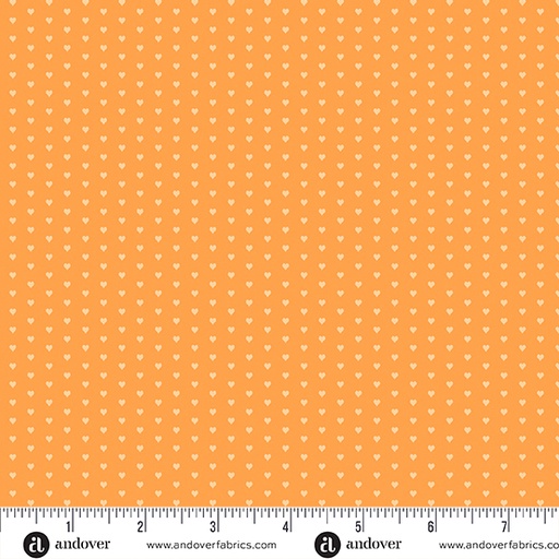 [A-1233-O] Mini Heart by Andover Fabrics - Orange