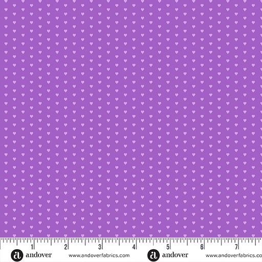 [A-1233-P] Mini Heart by Andover Fabrics - Purple