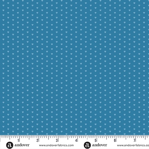 [A-1233-T] Mini Heart by Andover Fabrics - Teal