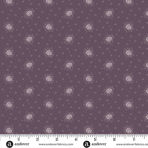 [A-1268-P] Little Gems by Andover Fabrics - Polka Rose in Lavender