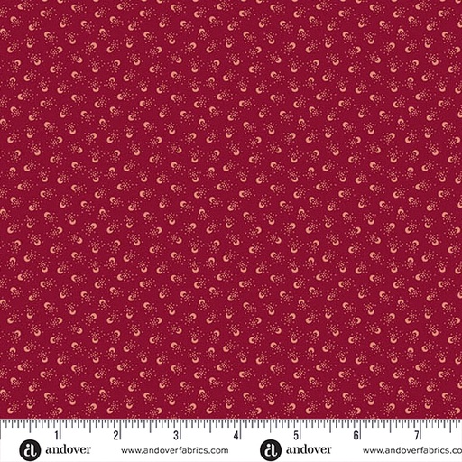 [A-1269-R] Little Gems by Andover Fabrics - Split Beans in Barn Red